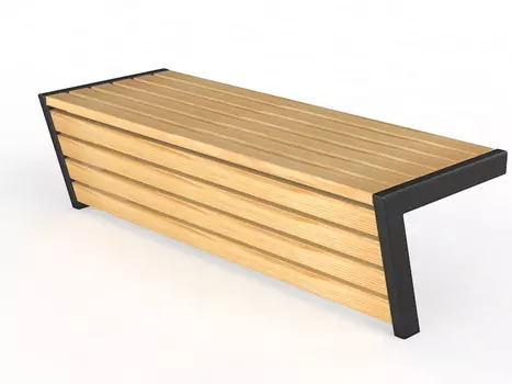 Уличная скамейка без спинки Glav Консоль, длина 3000 мм 14.6.300-3000