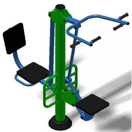 Уличный тренажер взрослый Подтягивание + Жим ногами для двоих Spektr Sport ТС 230