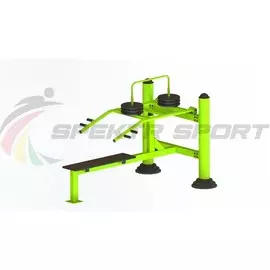 Уличный тренажер взрослый Жим лежа с изменяемой нагрузкой Spektr Sport ТС 140
