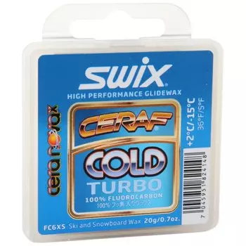 Ускоритель Swix Cera F Cold Turbo FC6XS (таблетка, 100% фторуглерод) (+2°С -15°С) 20 г.