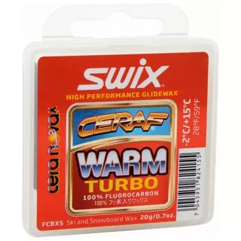Ускоритель Swix Cera F Warm Turbo FC8XS (таблетка, 100% фторуглерод) (+15°С -2°С) 20 г.