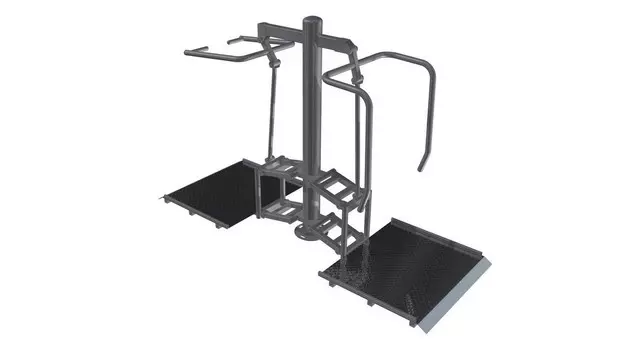 УТЭ-Z-024 Жим от груди и подтягивание для колясочников из нержавеющей стали Hercules 33562