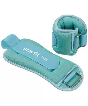 Утяжелители универсальные Star Fit WT-503, 1 кг, мятный/синий пастель