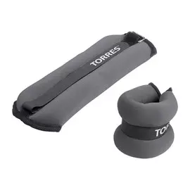 Утяжелители универсальные Torres 2x0,5 кг PL110181 серо-черный