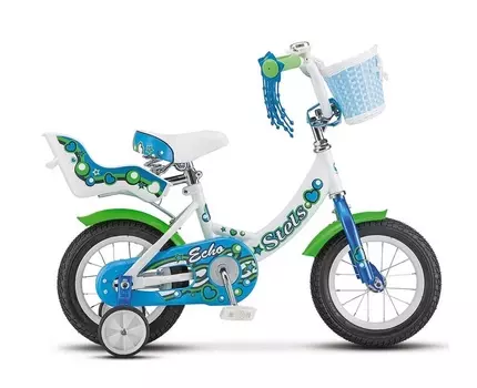 Велосипед 12 quot; Stels ECHO V020 LU071218 Белый\Морская волна