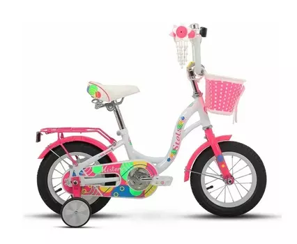 Велосипед 12 quot; Stels Mistery C Z010 LU098815 Белый\Розовый 2024