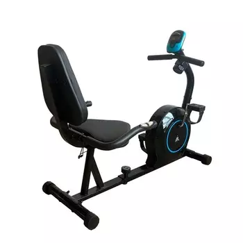 Велотренажер магнитный DFC B504R черный корпус, голубая полоса