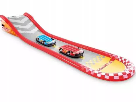 Водная дорожка Intex 561х119х76см Гоночная трасса с 2-мя машинами, до 100кг, от 6 лет 57167