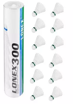 Воланы для бадминтона Sportex пластиковые в тубе 12шт E41080 белый