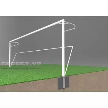 Ворота для футбола, стальные, в стаканах Gefest СС-7103 (732x244) пара