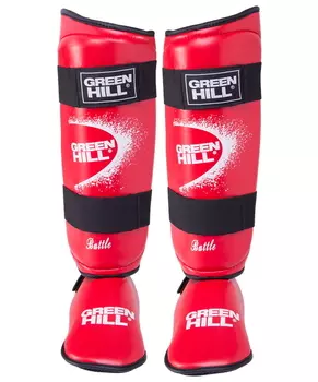 Защита голень-стопа Green Hill Batle Sib-0014 красный