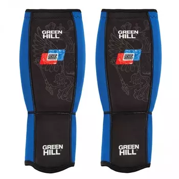 Защита голень-стопа Green Hill Союз ММА России SIU-6373 синий