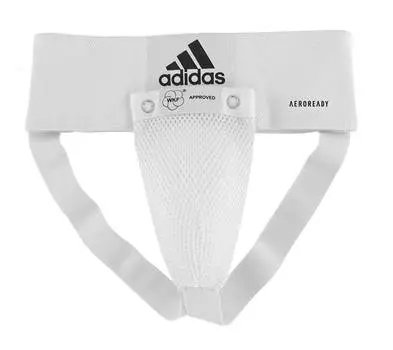 Защита паха мужская Adidas WKF Men Groin Guard белая