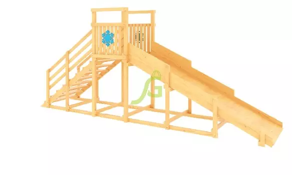 Зимняя горка IgraGrad Снежинка, скат 4 м, мод.2