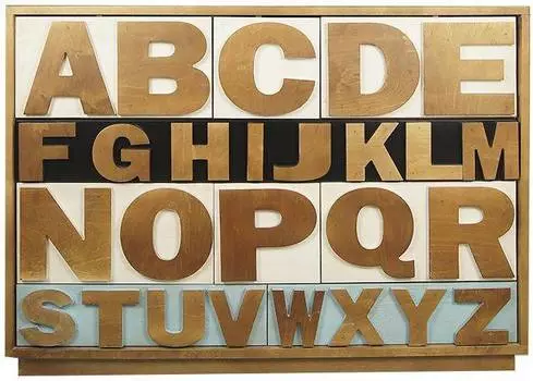 Комод Alphabeto Birch 10 ящиков расцветка 1