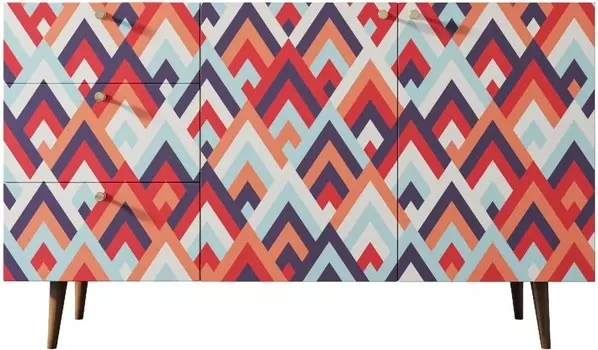 Комод Berber с двумя дверками и ящиками "Геометрия"