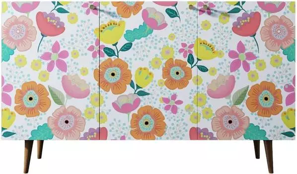 Комод Berber три дверки "Радостный букет"