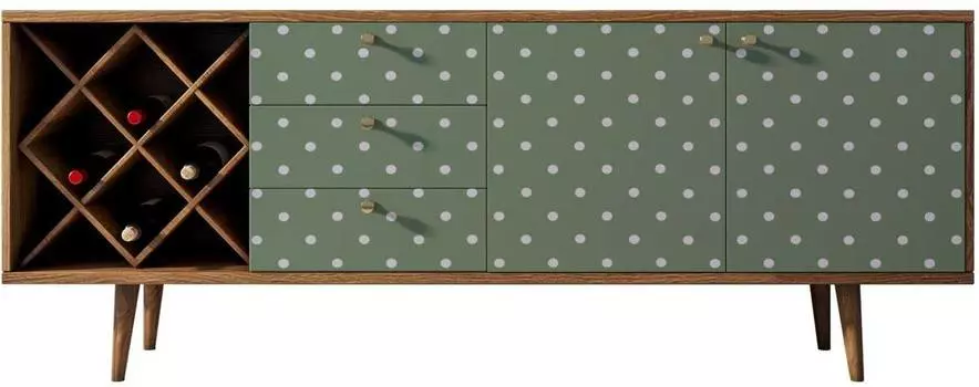 Комод Berber удлиненный с бутылочницей "Горох"