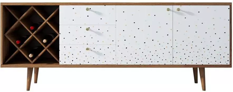 Комод Berber удлиненный с бутылочницей "Горох хаотичный"