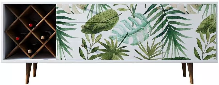 Комод Berber удлиненный с бутылочницей "Море зелени"