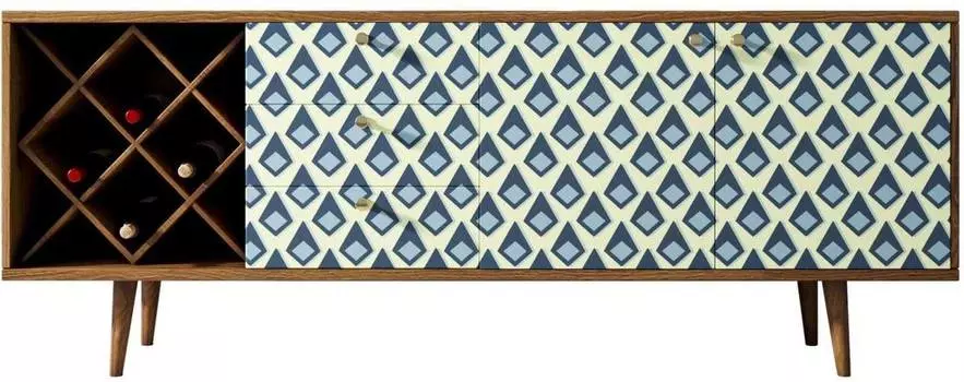 Комод Berber удлиненный с бутылочницей "Ромб"