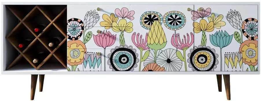 Комод Berber удлиненный с бутылочницей "Сказочный сад"