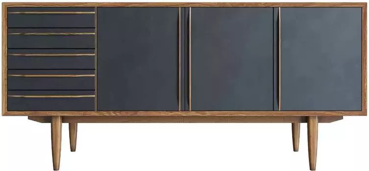 Комод Bruni Black три дверки