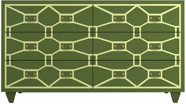 Комод Emerald 6 ящиков зеленый