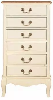 Комод Leontina маленький 6 ящиков на ножках бежевый