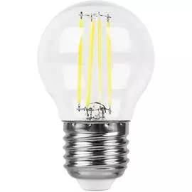 Лампа светодиодная филаментная Feron E27 11W 2700K Шар Прозрачная LB-511 38015