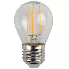 Лампа светодиодная филаментная ЭРА E27 5W 2700K прозрачная F-LED P45-5W-827-E27 Б0043438