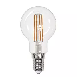 Лампа светодиодная филаментная Uniel E14 13W 3000K прозрачная LED-G45-13W/3000K/E14/CL PLS02WH UL-00005905