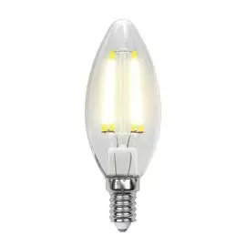 Лампа светодиодная филаментная Uniel E14 6W 4000K прозрачная LED-C35-6W/NW/E14/CL PLS02WH UL-00001373