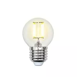Лампа светодиодная филаментная Uniel E27 5W 4000K LED-G45-5W/NW/E27/CL/DIM GLA01TR UL-00002871