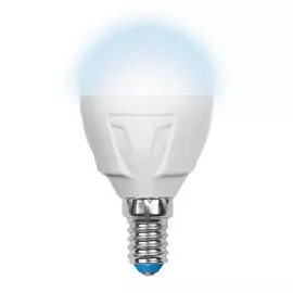 Лампа светодиодная Uniel E14 6W 4500K матовая LED-G45-6W/NW/E14/FR/DIM PLP01WH UL-00000692