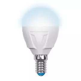 Лампа светодиодная Uniel E14 7W 4000K матовая LED-G45 7W/NW/E14/FR PLP01WH UL-00002417