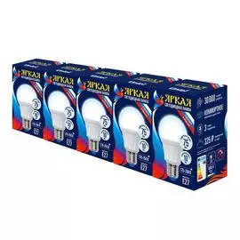 Лампа светодиодная Uniel E27 10W 4000K матовая LED-A60 10W/NW/E27/FR PLP01WH Набор из 5штук UL-00008086
