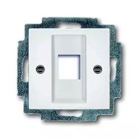 Лицевая панель ABB Basic55 розетки информационной альпийский белый 2CKA001753A0213