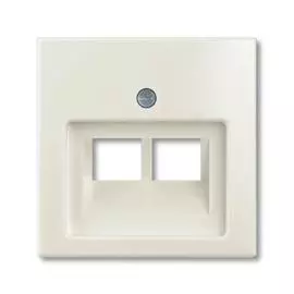 Лицевая панель ABB Basic55 розетки информационной chalet-белый 2CKA001753A0209