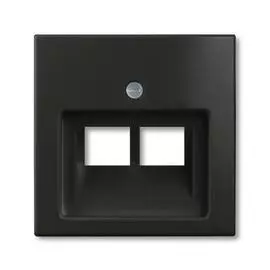 Лицевая панель ABB Basic55 розетки информационной chateau-черный 2CKA001753A0206