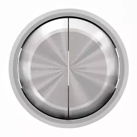 Лицевая панель ABB Sky Moon выключателя двухклавишного хром 2CLA861100A1401