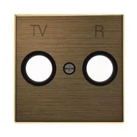 Лицевая панель ABB Sky розетки TV-R античная латунь 2CLA855000A1201