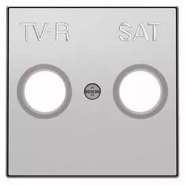 Лицевая панель ABB Sky розетки TV-R-SAT серебристый алюминий 2CLA855010A1301