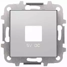Лицевая панель ABB Sky розетки USB серебристый алюминий 2CLA858500A1301