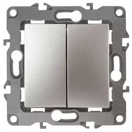 Переключатель двухклавишный ЭРА 12 10AX 250V 12-1106-04 Б0014666
