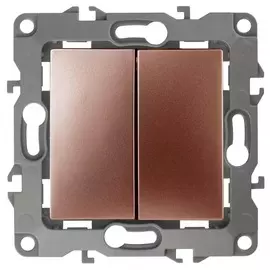 Переключатель двухклавишный ЭРА 12 10AX 250V 12-1106-14 Б0019297