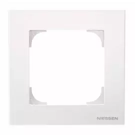 Рамка 1-постовая ABB Sky альпийский белый 2CLA857100A1101