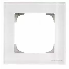 Рамка 1-постовая ABB Sky стекло белое 2CLA857100A3001