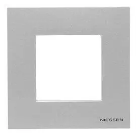 Рамка 1-постовая ABB Zenit серебро 2CLA227100N1301