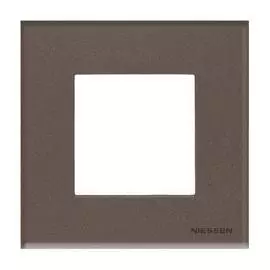 Рамка 1-постовая ABB Zenit стекло кофейное 2CLA227100N3701